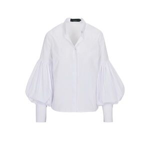 NWT No Pise La Grama White Button Puff Shirt SZ M 
Style: AMADA
100% cotton